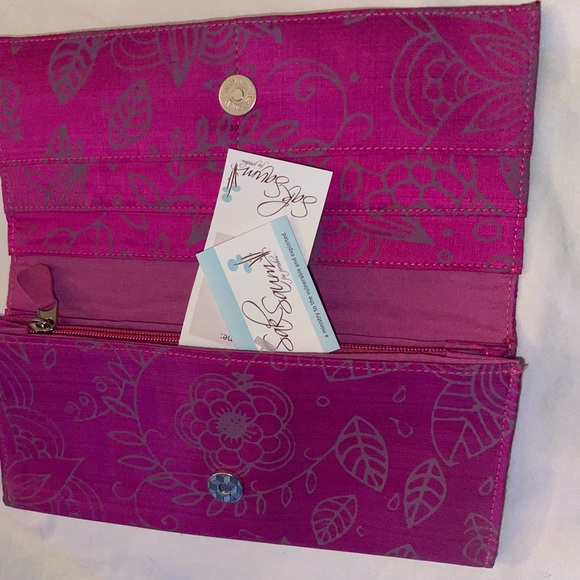 Silk Organza Sak Saum For Abi Ferrin For Freedom Credit Card Coin Wallet New - Picture 7 of 9